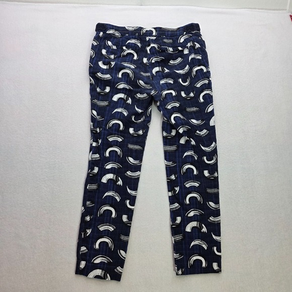 Anthropologie Cartonnier Charlie Trouser Womens 6 Navy Geometric‎ - Picture 2 of 8